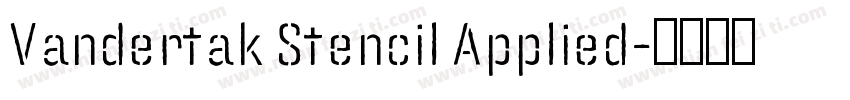 Vandertak Stencil Applied字体转换